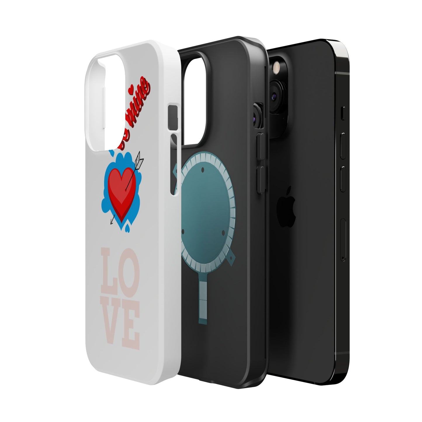 Phone Case — "Be Mine" Heart Love Magnetic Impact-Resistant Case