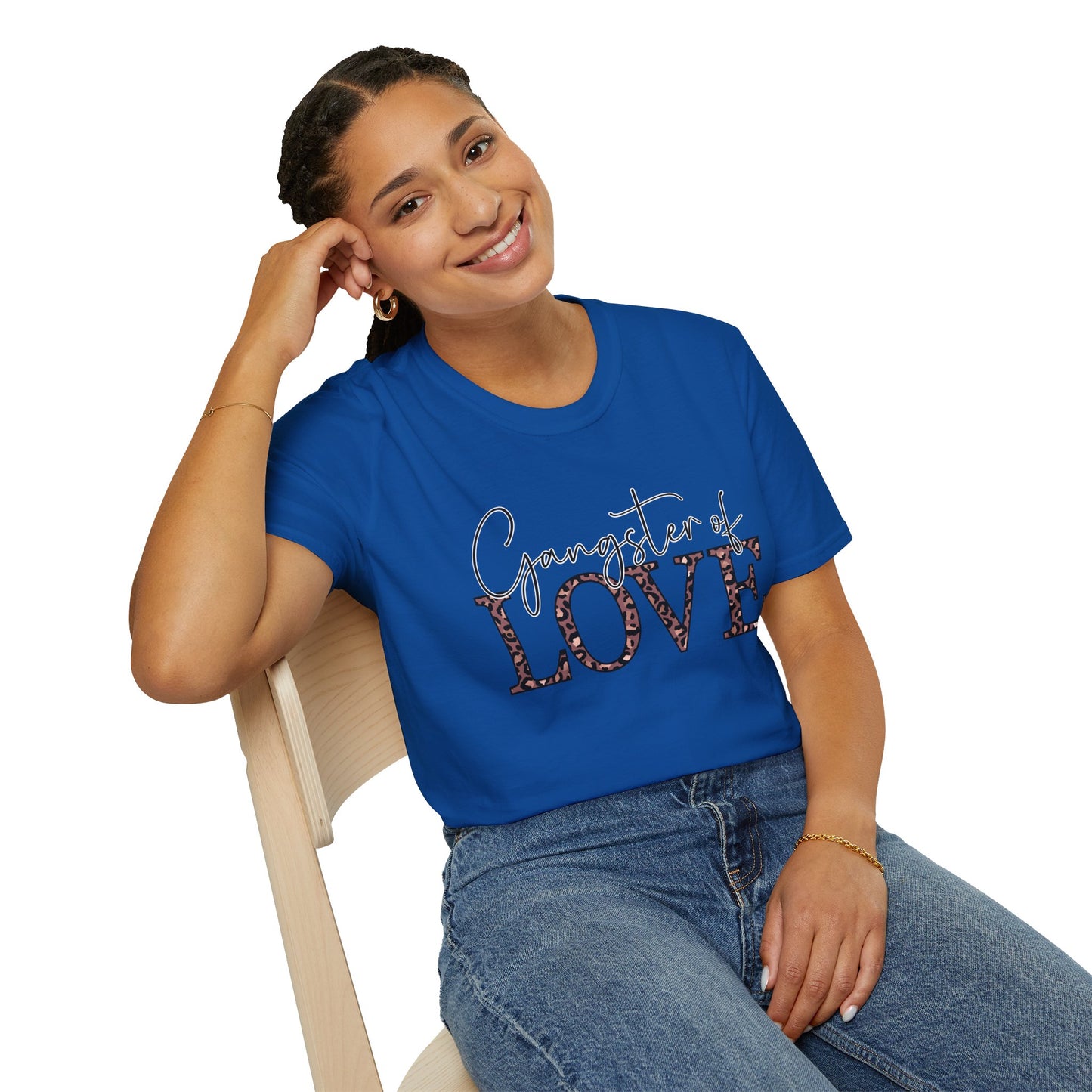 Gangster of Love T-Shirt — Leopard Print Romantic Graphic Tee
