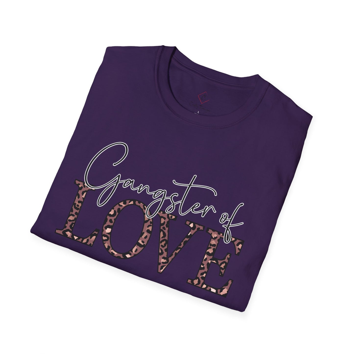 Gangster of Love T-Shirt — Leopard Print Romantic Graphic Tee