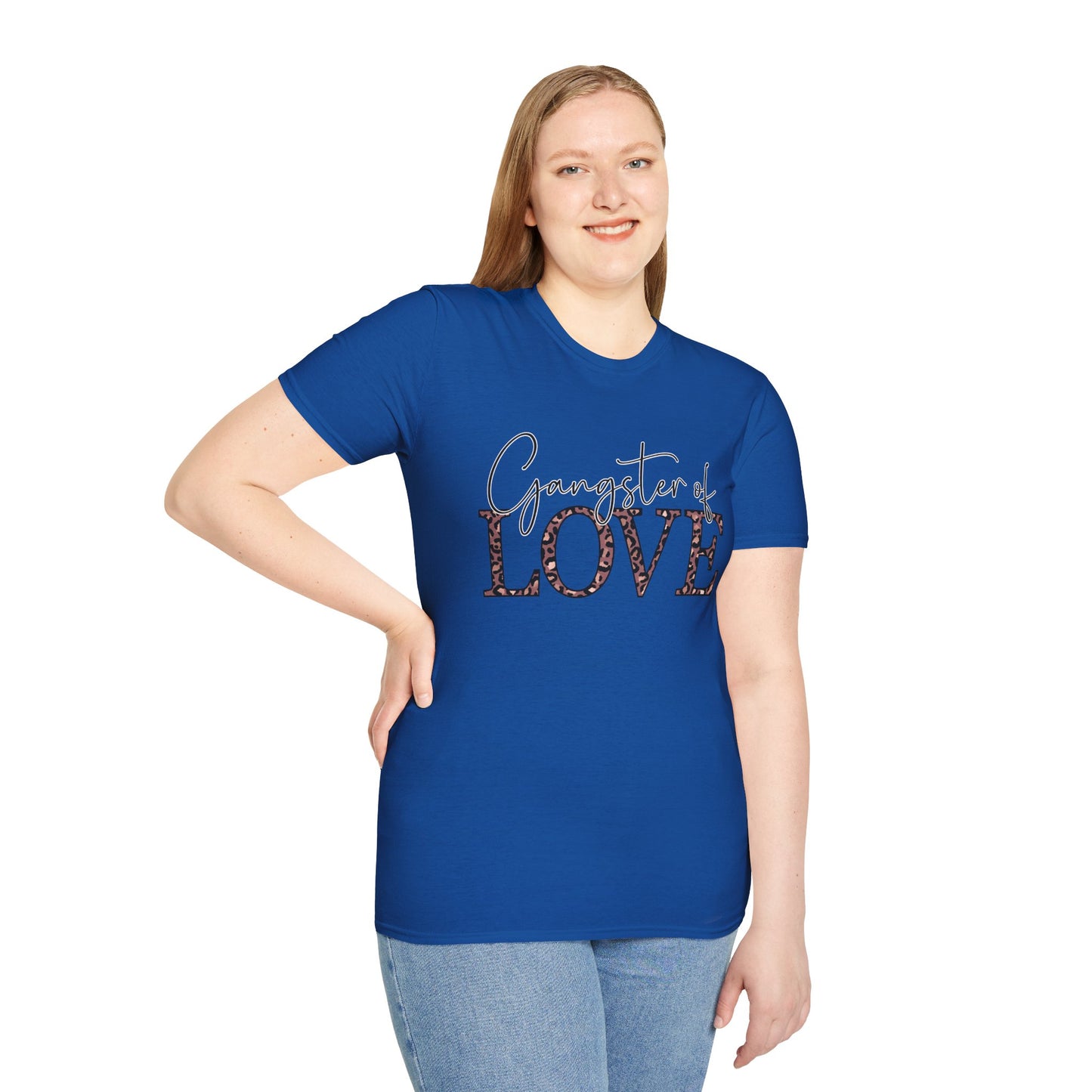 Gangster of Love T-Shirt — Leopard Print Romantic Graphic Tee