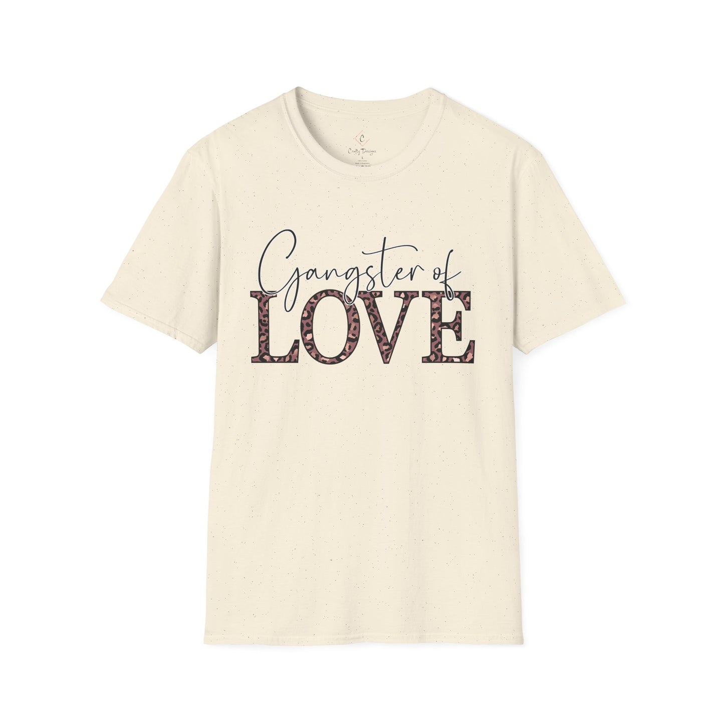 Gangster of Love T-Shirt — Leopard Print Romantic Graphic Tee