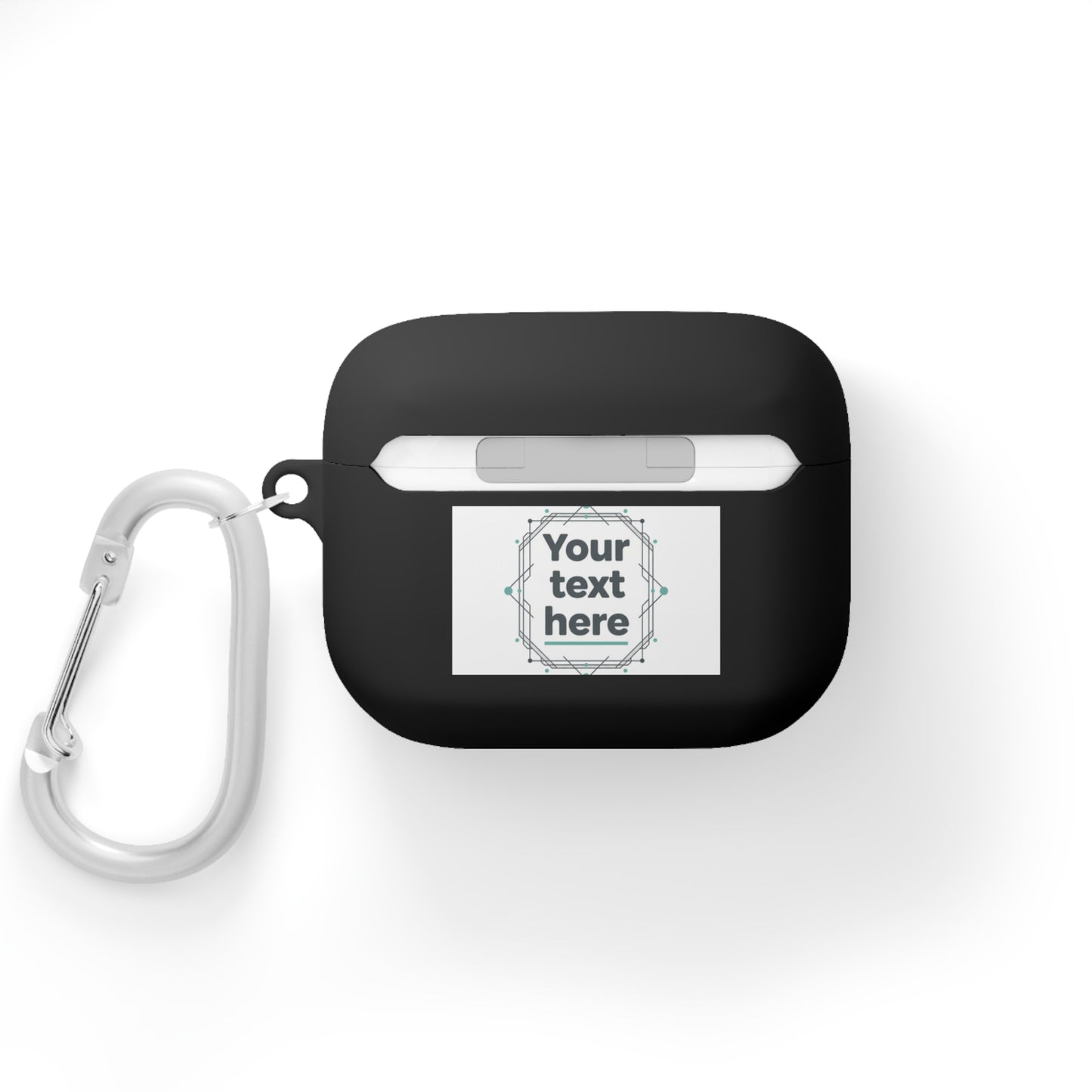 Customizable AirPods Case - Personalized Image or Text Silicone Cover with Carabiner