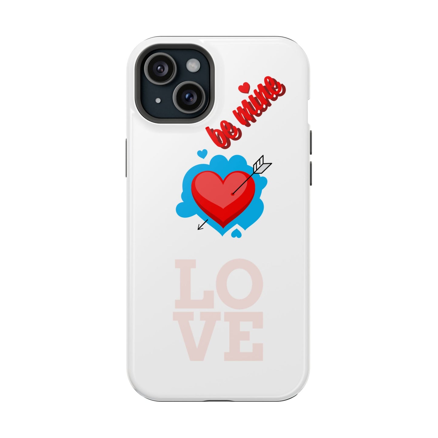 Phone Case — "Be Mine" Heart Love Magnetic Impact-Resistant Case