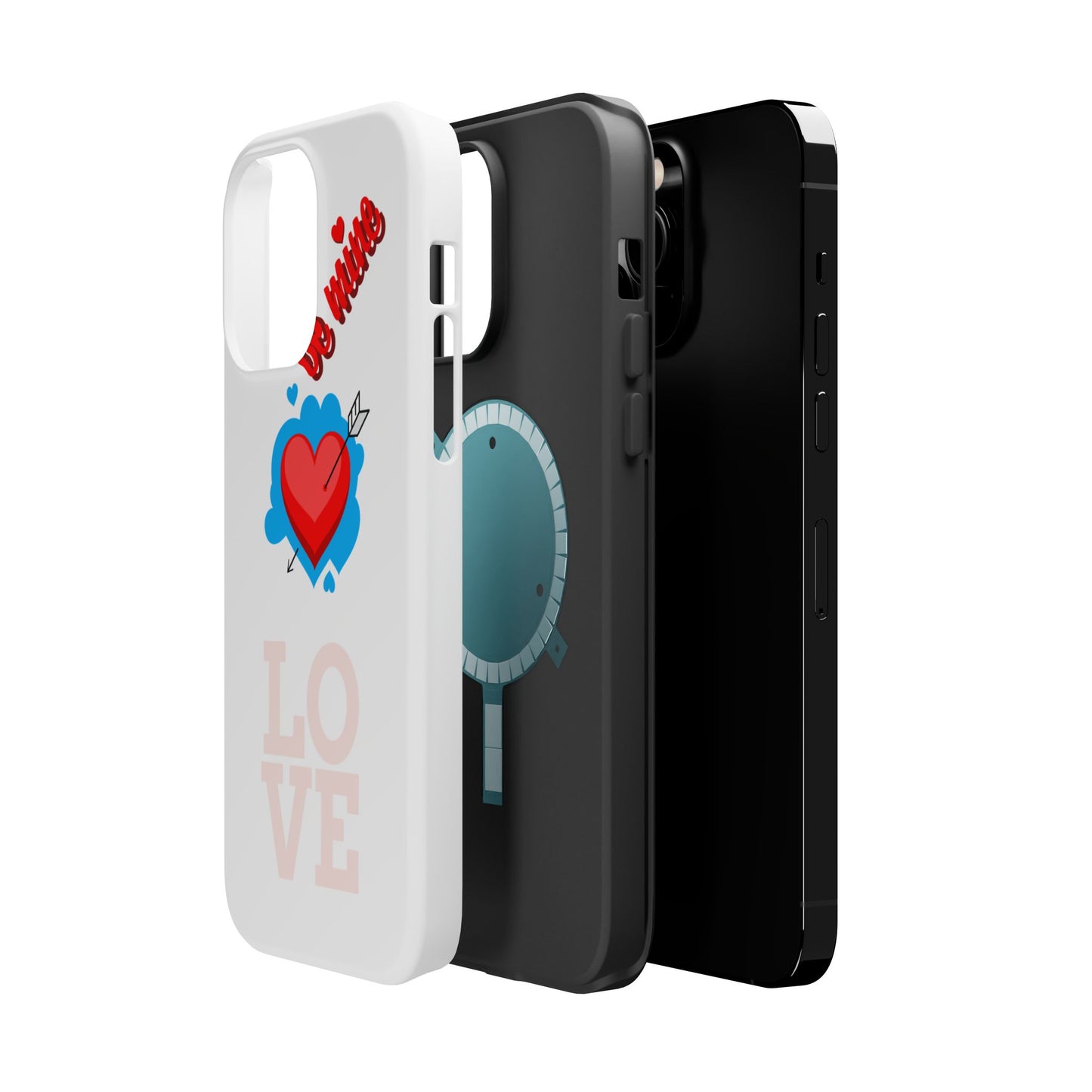 Phone Case — "Be Mine" Heart Love Magnetic Impact-Resistant Case
