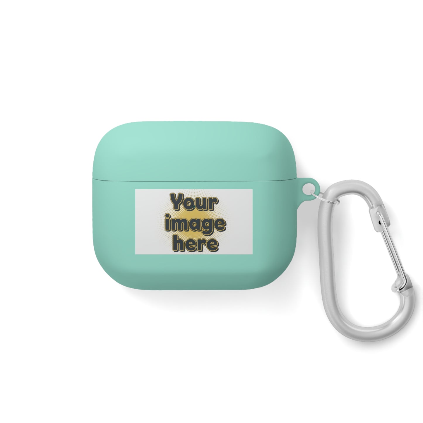 Customizable AirPods Case - Personalized Image or Text Silicone Cover with Carabiner