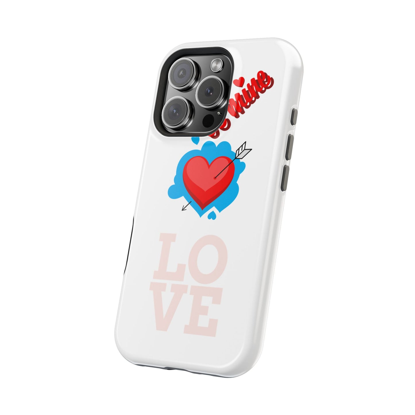 Phone Case — "Be Mine" Heart Love Magnetic Impact-Resistant Case