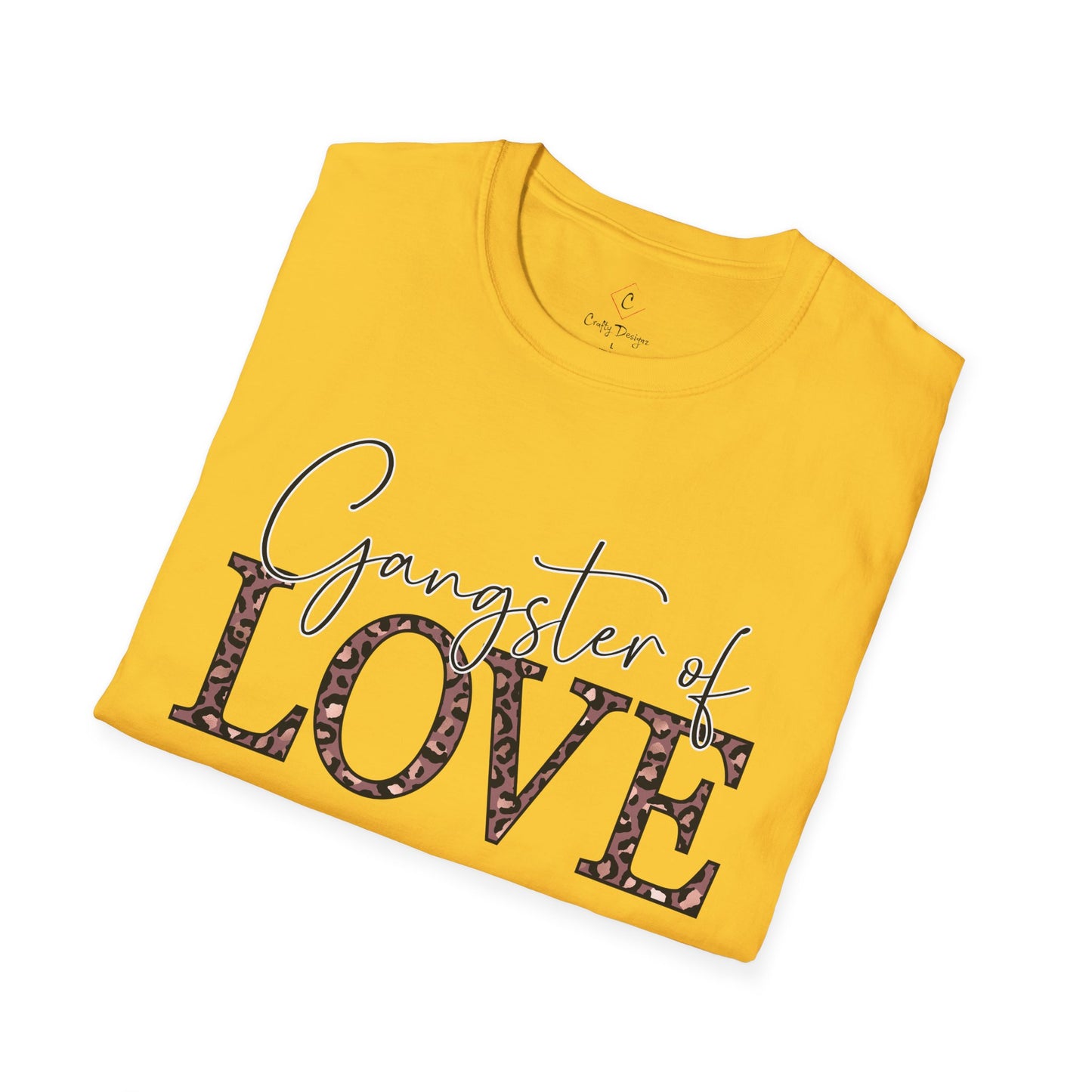 Gangster of Love T-Shirt — Leopard Print Romantic Graphic Tee