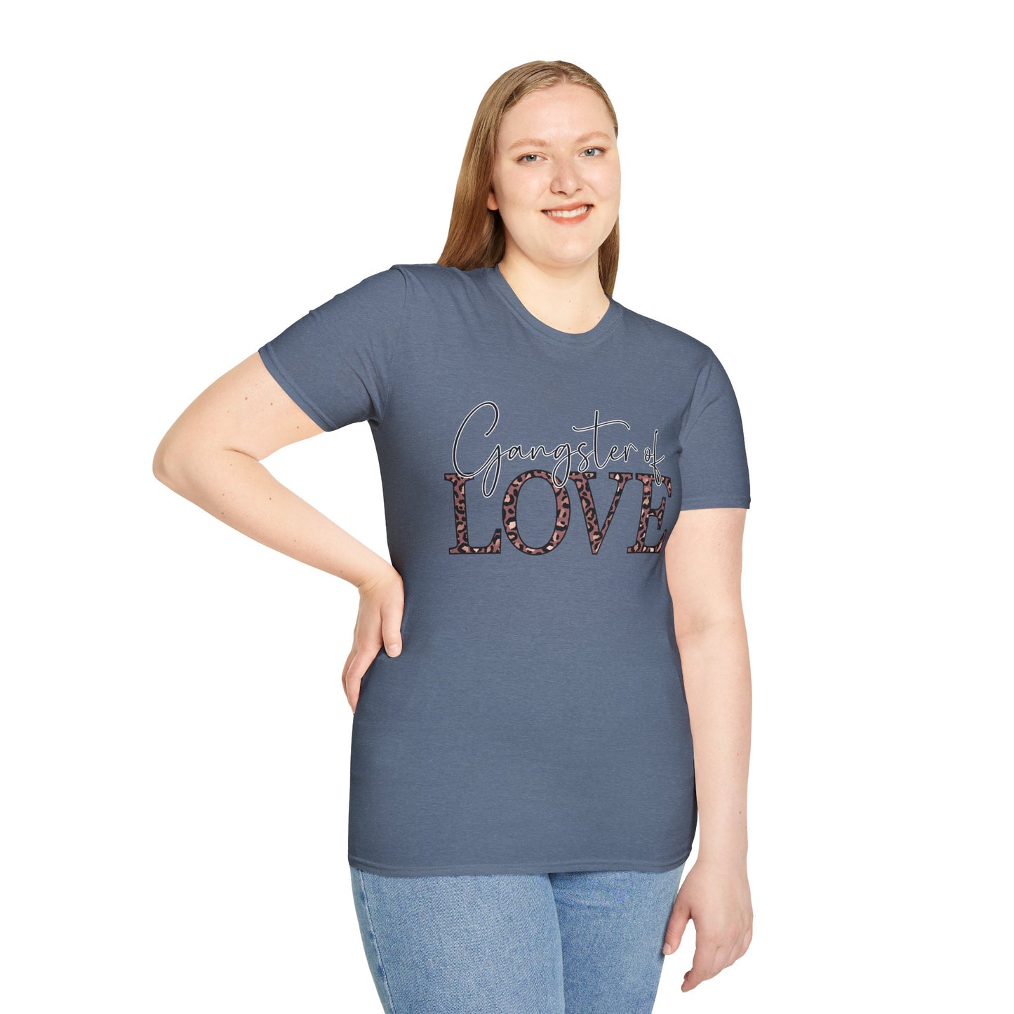 Gangster of Love T-Shirt — Leopard Print Romantic Graphic Tee