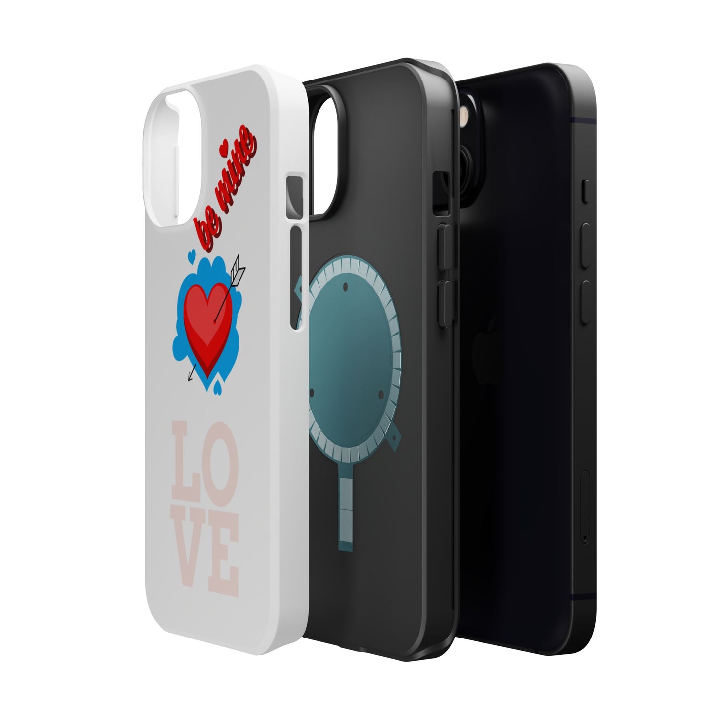 Phone Case — "Be Mine" Heart Love Magnetic Impact-Resistant Case