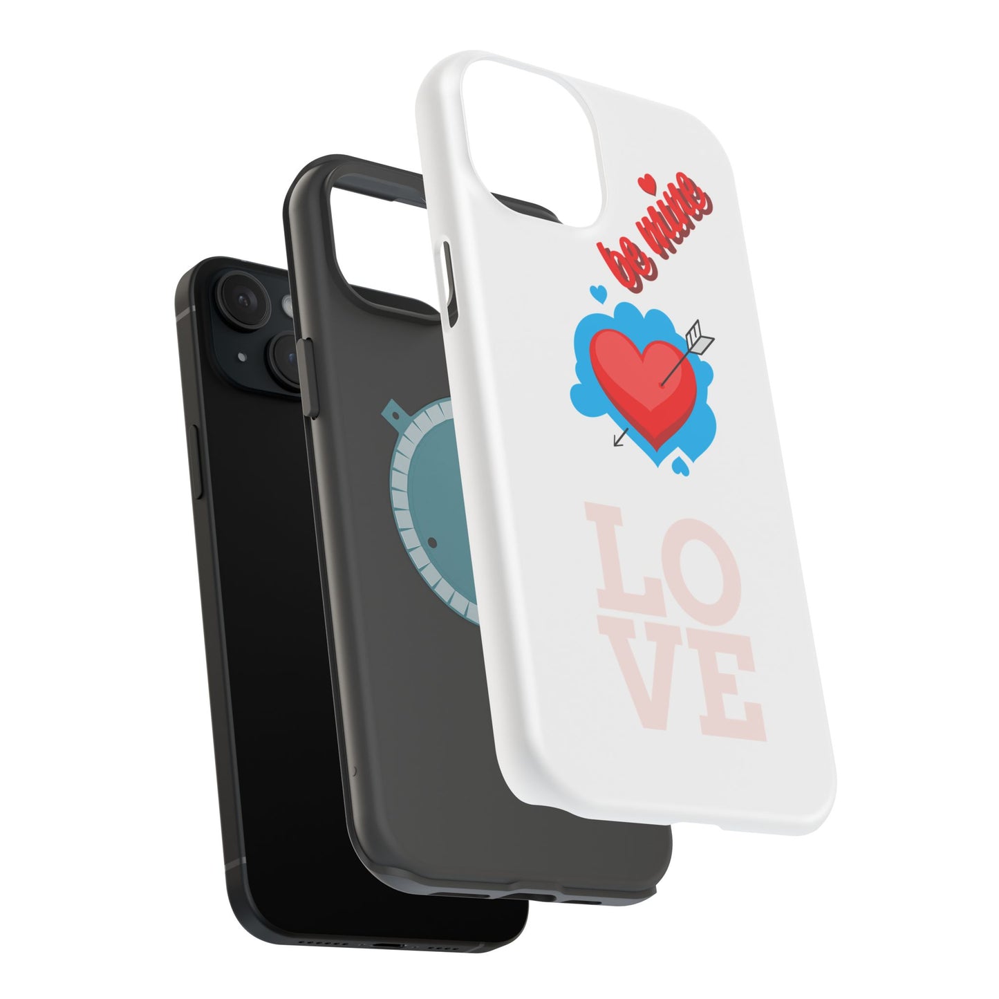 Phone Case — "Be Mine" Heart Love Magnetic Impact-Resistant Case