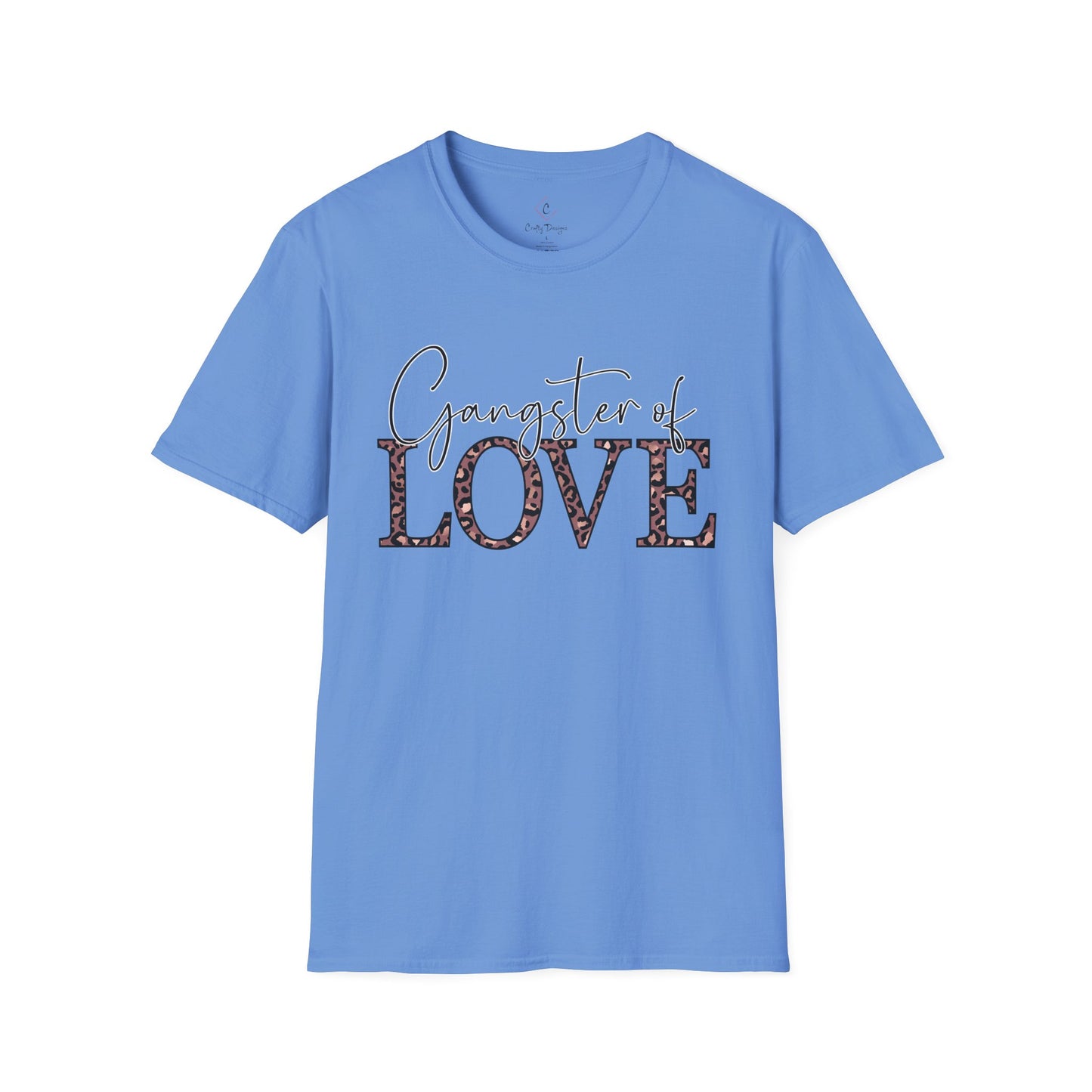 Gangster of Love T-Shirt — Leopard Print Romantic Graphic Tee