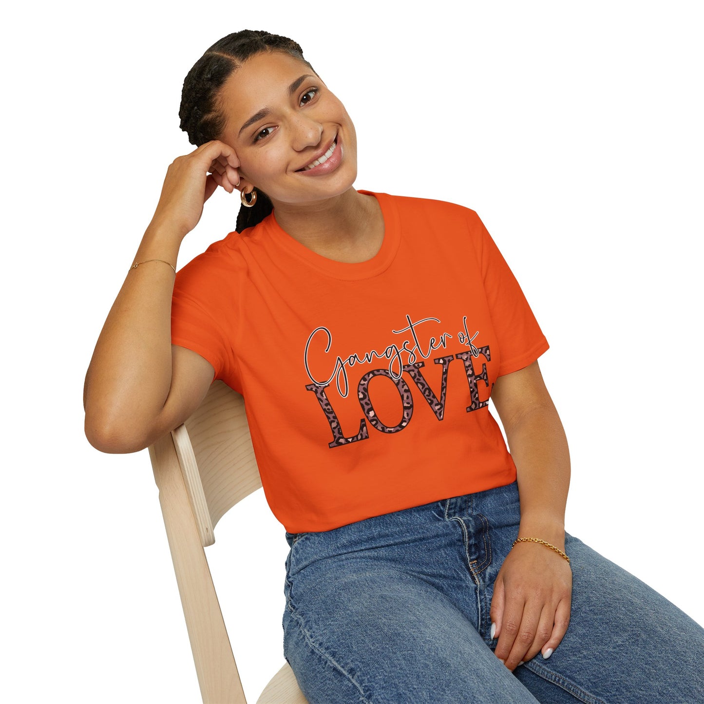 Gangster of Love T-Shirt — Leopard Print Romantic Graphic Tee