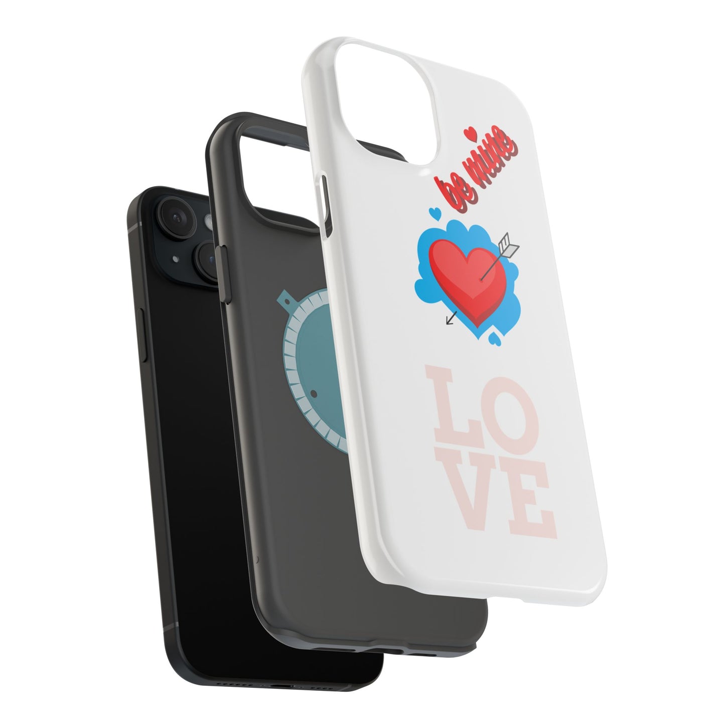 Phone Case — "Be Mine" Heart Love Magnetic Impact-Resistant Case