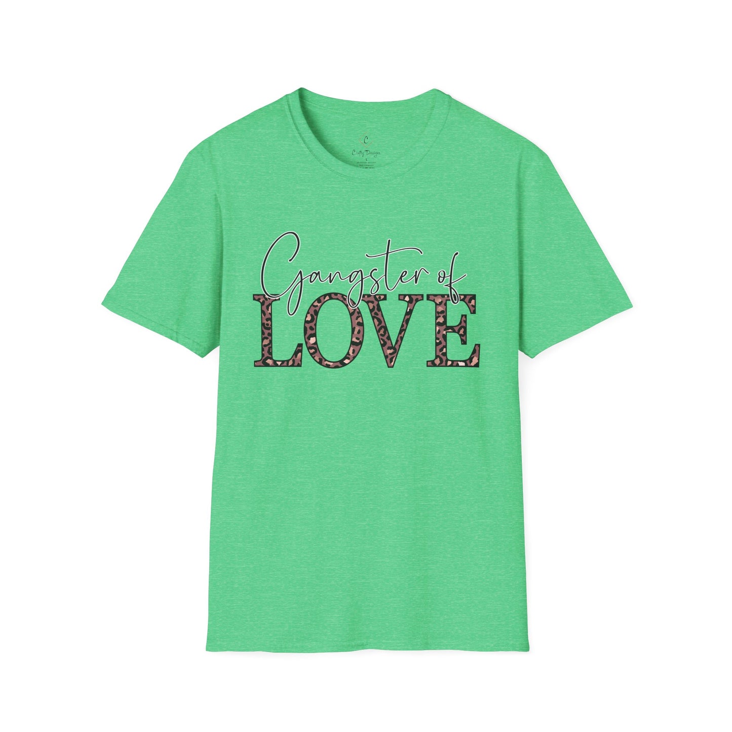 Gangster of Love T-Shirt — Leopard Print Romantic Graphic Tee