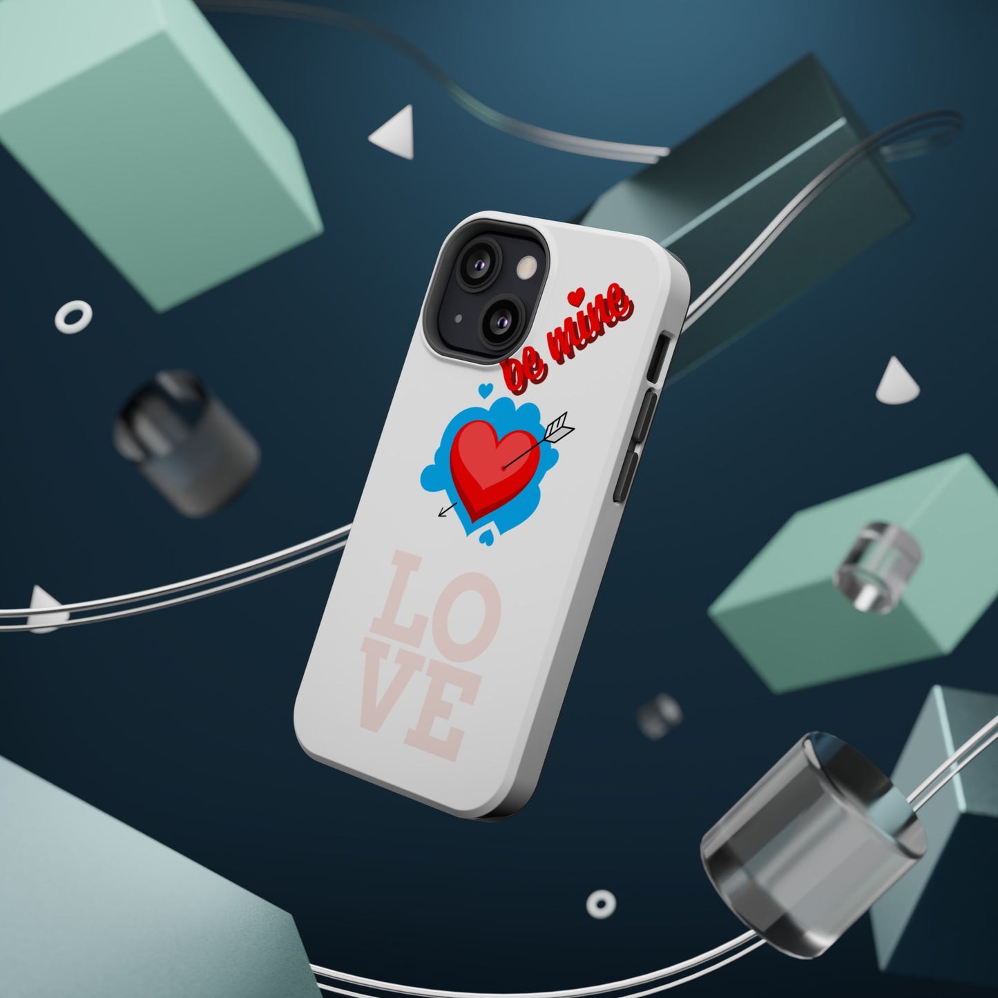 Phone Case — "Be Mine" Heart Love Magnetic Impact-Resistant Case